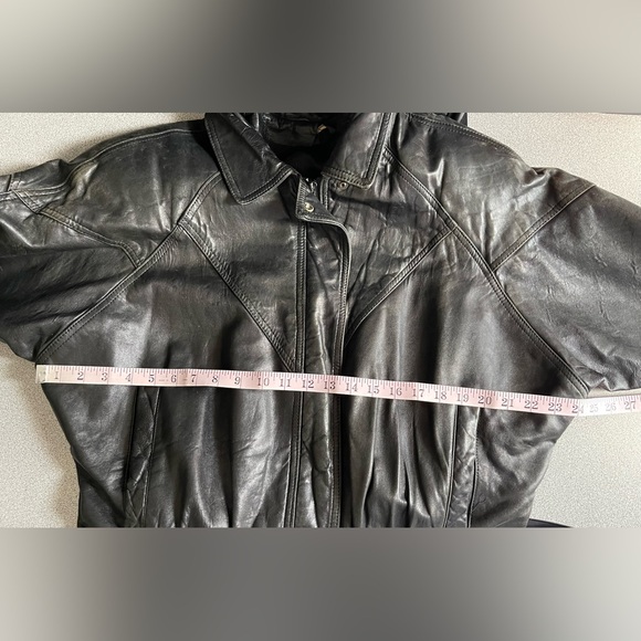 Vintage ADA Black Leather Jacket Size Medium - Picture 10 of 16
